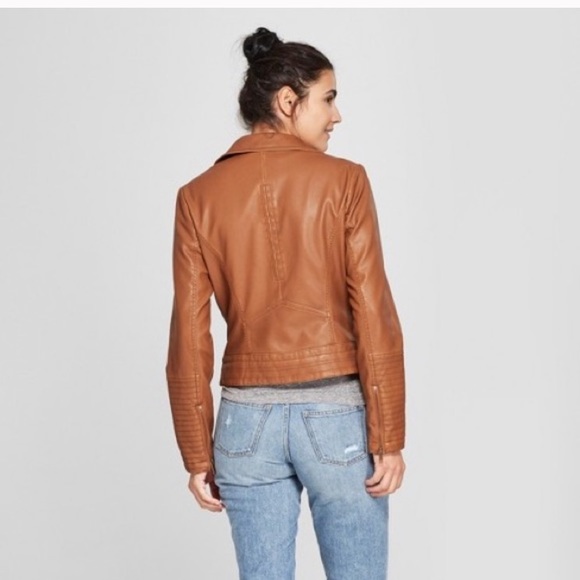 Universal Thread Faux Leather Moto Jacket Black - Picture 3 of 7